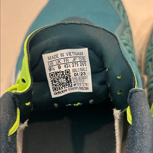 Adidas Barricade Green and Lime Tennis/Pickleball Sneakers - Picture 2 of 10
